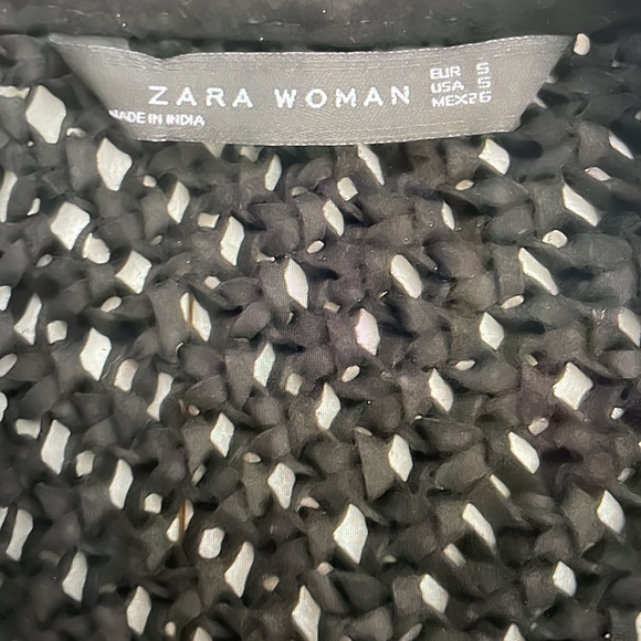 Zara Woman %100 Goat leather fringe kimono jacket - Picture 3 of 3